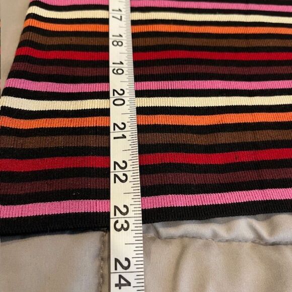 Belford for Saks Fifth Avenue Silk Blend Ribbed Knit Striped Sweater Size Medium - Picture 6 of 8